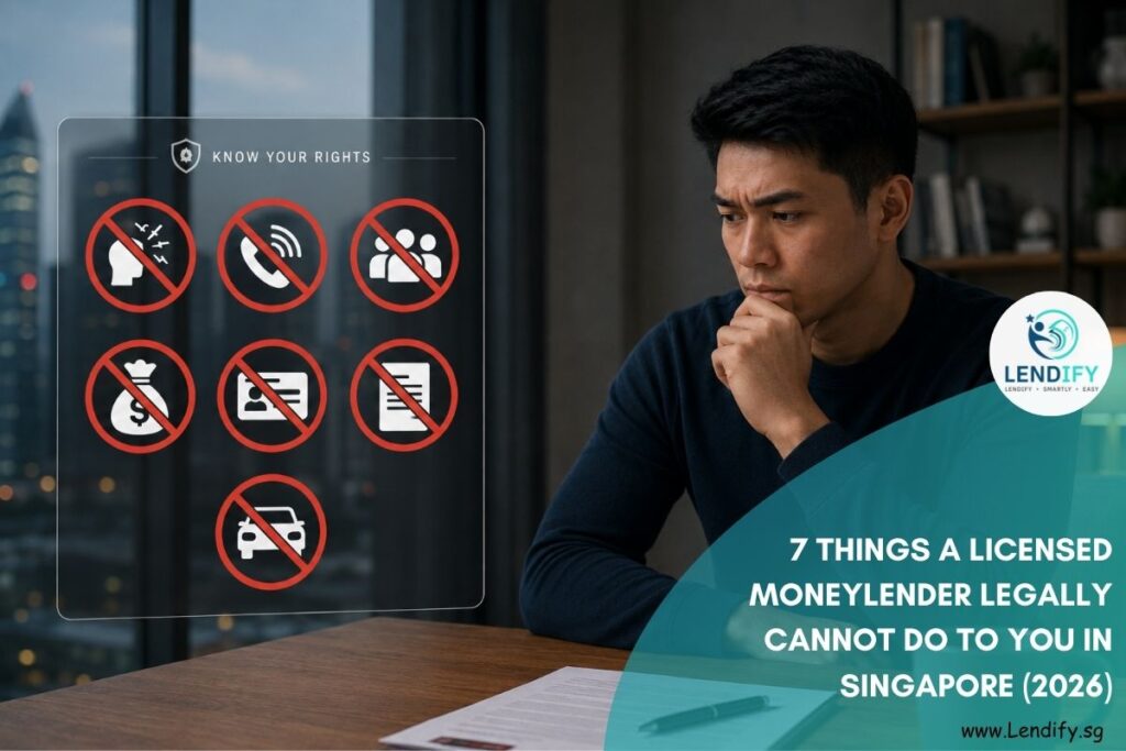 the seven things a licensed moneylender in Singapore is legally not allowed to do